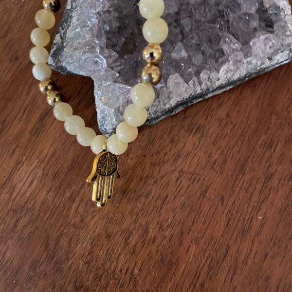 Yellow Jade Crystal bracelet - Image 2